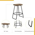 thumbnail image 5 of Swivel Bar Stools Set of 2 Industrial Metal Counter Height Barstools with Wood Top, 5 of 5