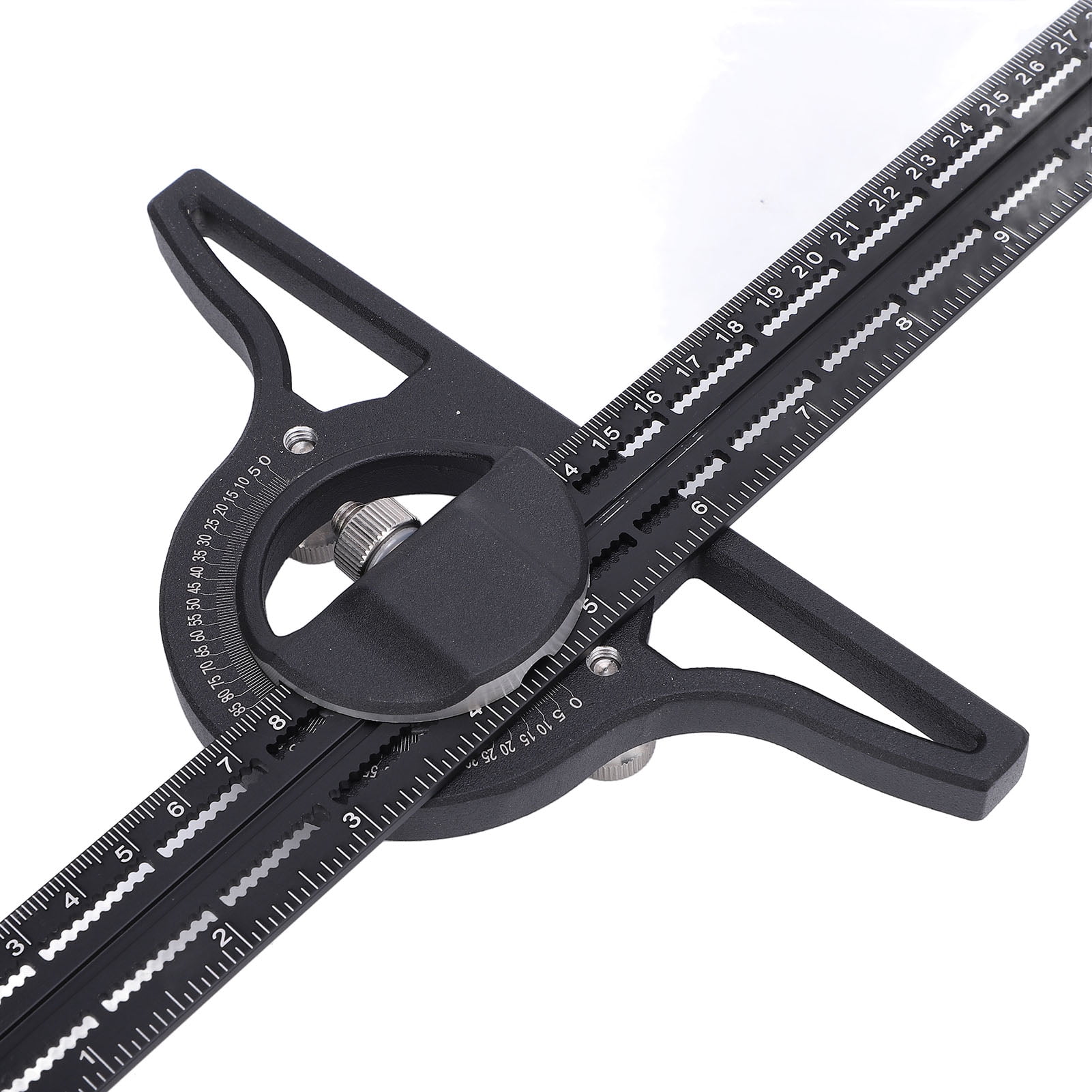 Nieyigj Combination Angle Ruler Multi Function Movable Woodworking Horizontal Universal Vernier Bevel Protractor 12 inches / 300mm Black
