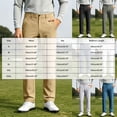 thumbnail image 3 of Akiihool Casual Pants Men Relaxed Mens Chinos Casual Pants Slim Fit Stretch Plaid Pants for Men Navy,M, 3 of 6