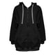 thumbnail image 1 of Gibobby Sudadera oversize mujer, Chamarra con cierre para mujer, sudadera con capucha Y2K, sudadera con capucha y cordón informal con bolsillos(Negro,CH), 1 of 5