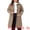 Light Brown, variant on Women's Plus Size Peter Pan Collar Single Breasted Coat 1X Dark Red