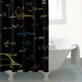 thumbnail image 4 of Math Equations Multicolor Formulas Black Pattern Shower Curtain 72"x84" ,Bathroom Decorative Shower Curtains Set with 12 Hooks,Modern Waterproof Washable Shower Curtain, 4 of 6