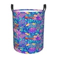 thumbnail image 2 of Uemuo Colorful Mushrooms Pattern Circular Laundry Hamper Basket with handles,Collapsible laundry basket,Large capacity laundry hamper,Laundry Organizer-Medium, 2 of 8