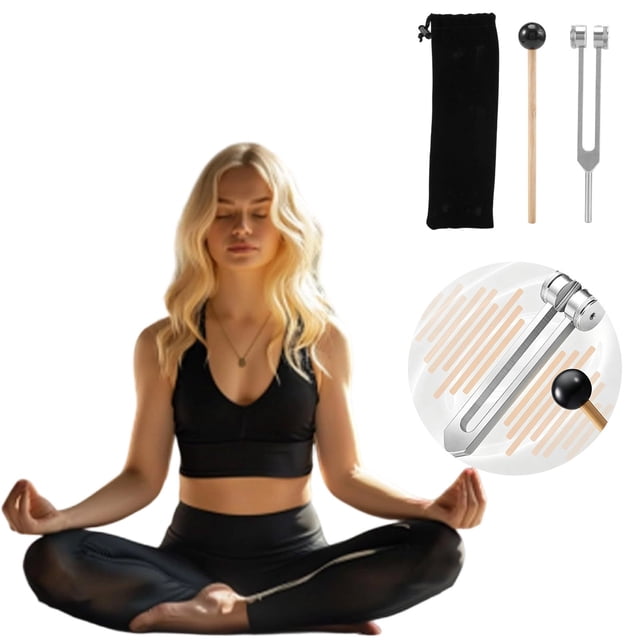 Tuning Fork 128 Hz Weighted Tuning Forks for Grade Tuning Forks Set with Mallet Yoga and Meditation Accessories & Sound Instruments