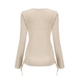 thumbnail image 2 of SSLR Long Sleeve T Shirts for Women Slim Fitted Square Neck Tops Casual Lightweight, 2 of 7