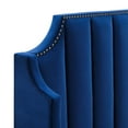 thumbnail image 3 of Modway Daniella Performance Velvet Queen Platform Bed in Navy, 3 of 9