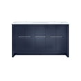 thumbnail image 3 of Lafarre 60 in W x 20 in D Navy Blue Double Bath Vanity and White Quartz Top, 3 of 9