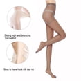 thumbnail image 3 of Medias de pie con control transparente brillante súper sexy para mujer con medias de seda, 3 of 5