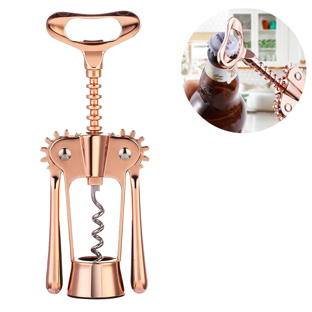 Corkscrew Gold,Multifunction Winged Corkscrew,High Quality Wine Opener in a Modern Design Special Gift Idea Wine Gift Bottle Opener for Wine & Beer 