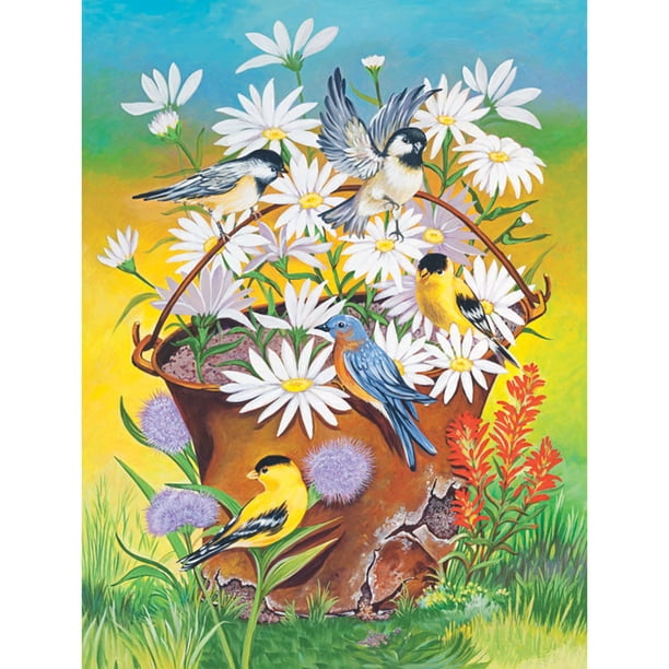 Taladro diamante pintura (DE2863) 5D DIY completo flores pájaros punto de cruz bordado 40x50cm FLhrweasw Nuevo