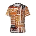 thumbnail image 5 of Vsdgher Hand Drawn Vintage Coffee Print Men's Dry Fit Mesh Athletic Shirts Moisture Wicking Tennis T-Shirt Tops, 5 of 9