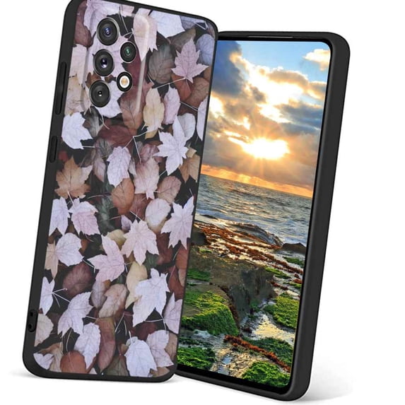 Compatible with Samsung Galaxy A72 5G Phone Case, Leaves Case Men Women, Flexible Silicone Shockproof Case for Samsung Galaxy A72 5G