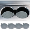 thumbnail image 1 of Posavasos para Coche, Juego de 4 Portavasos Universales de Silicona, Antideslizantes y a Prueba de Fugas (Gris), 1 of 4