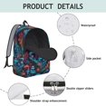 thumbnail image 4 of Mushroom and Forest Black Pattern Backpack for School, Cute School Bag with Adjustable Shoulder Straps and Padded Back, 15.7"x11.8"x5.5", 4 of 5