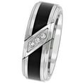 thumbnail image 3 of Brilliance Fine Jewelry Men's Tungsten Diamond Accent 8mm Two Tone Band - Mens Ring, 3 of 4