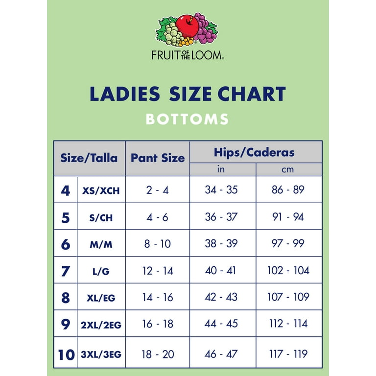 Fruit Of The Loom Womens Size Underwear