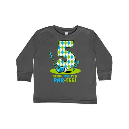 

Inktastic Golf Par-Tee 5th Birthday Gift Toddler Boy Girl Long Sleeve T-Shirt