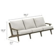 thumbnail image 3 of Modway Saratoga Outdoor Patio Teak Sofa in Weathered Gray White, 3 of 10