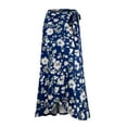 thumbnail image 2 of Doublju Women's Tie Waist Flared Wrap Maxi Skirt (Plus Size Available), 2 of 4
