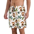 thumbnail image 2 of Naloa Monkeys Swinging from Palms Men's Beach Shorts, Surfing shorts, Swim trunks, Quick Dry Swim Trunks for Surfing Beach Fun - 3X-Large, 2 of 9