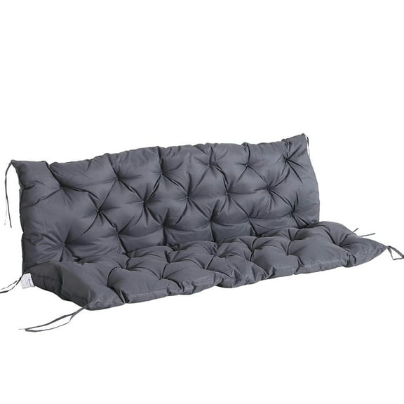 Demifill 59" x 38" TuFeeted Bench Cushion for Outdoor, 3-Seater Replacement for Swing Chairr, Patio Sofa/Couch, Outdoor Furniture, Dark Gray
