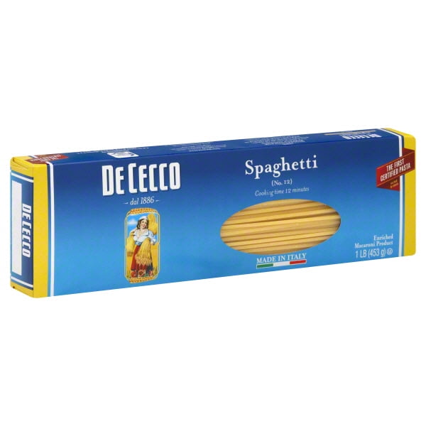 De Cecco Spaghetti No. 12 Pasta 16 oz Boxes Pack of 4