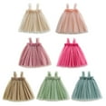 thumbnail image 3 of GYRATEDREAM Toddler Girl Layered Tulle Tutu Dress Summer Dress Strap Floral Dress Sleeveless Backless Princess Birthday Formal Wedding Party Dresse, 3 of 7