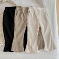 thumbnail image 6 of VERUGU Toddler Bell Bottoms Girl Cute Solid Color Versatile Mid Waist Bellbottom Pants Long Pants 1-10 Years, 6 of 6