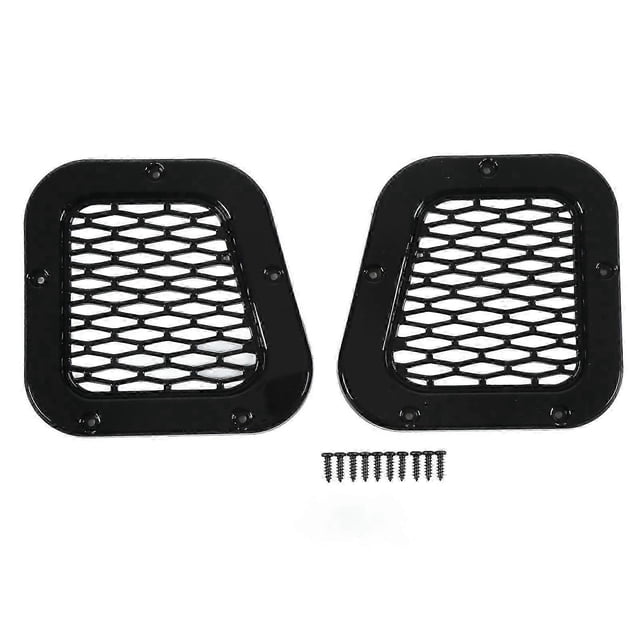 Front Side Air Intake Vent Grille Cover Decoration Glossy Black Replacement for Land Rover Defender 2004?2019