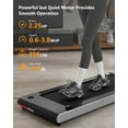 thumbnail image 6 of Walking Pad, Under Desk Treadmill, 2.25HP, 256 Lb Capacity, 1-6KM/H Adjustable Speed, Portable Mini Treadmill with Remote Control LED Display, Walking Jogging Machine for Home/Office, 6 of 7