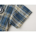 thumbnail image 5 of Emy Dola Little Boys Collared Button Down Shirt With Tie Set Toddler Boy School Uniform Shirt Tops Short Sleeve Plaid Blouse 2-8T, 5 of 11