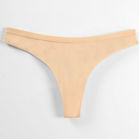 New Release  Women s High Waist Thong Briefs  Breathable Seamless  Comfort Fit  for Workout  Daily  Underwear  Leggings  Yoga  Plus Size Womens Pants | Beige L  Sopatenor