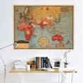 thumbnail image 4 of Miangastore World Map Wall Sticker Multi Color Decorative 1Set 27.6x19.7in, 4 of 5
