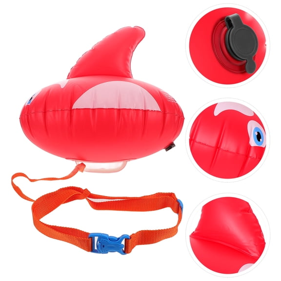 OUNONA Durable PVC Red Swimming Buoy for Adults Portable Safety Float for Open Water and Fishing