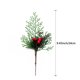 thumbnail image 3 of Adornos para árbol de Navidad con forma de piña y flores artificiales de frutos rojos, embalaje de regalo para fiestas en casa, corona de bricolaje, 3 of 5