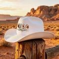 thumbnail image 4 of JULMCOMO 250th Anniversary USA Cowboy Hat Felt Stars Stripes Roll Up Vintage Patriotic Hat for Independence Day White, 4 of 5