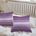thumbnail image 6 of Throw Pillow Covers 20x20 Inch Set of 2, Geometric Purple, Waterproof Outdoor Pillow Covers, Solid Ombre Geometric Modern Stripe Decorative Cushion Pillowcases for Couch, Sofa, Bed, Garden, Patio, 6 of 9