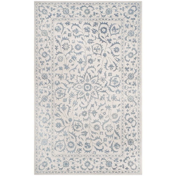 SAFAVIEH Glamour GLM515A Handmade Silver / Ivory Rug