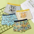 thumbnail image 5 of Esaierr Little Boys Cotton Undies 2-18Y Kids Teen Boys Soft Short Underwear Cartoon Boxer Brief 4 Pack, 5 of 6