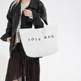 thumbnail image 4 of Uobin Corduroy Tote With Embroidered Letter Design Casual Shoulder Handbag For Daily Use, 4 of 4