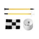 thumbnail image 4 of Bandera de green de golf y copa para hoyo, bandera de golf, juego de copa para hoyo, copa para putting de golf, Blanco negro, 4 of 9