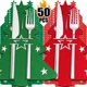 thumbnail image 2 of 2-50 piezas de portacubiertos navideños, bolsas para vajilla con forma de árbol de Navidad, bolsillos para cuchillos, tenedores y cucharas, bolsas para decoración de fiestas y cenas de Año Nuevo, 2 of 5