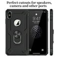 thumbnail image 2 of [PST] iPhone 12 / iPhone 12 Pro (6.1") Rotating Ring Case, Heavy Duty Drop Protection Hybrid Rugged Hard Phone Case Cover with Ring Stand, 2 of 3