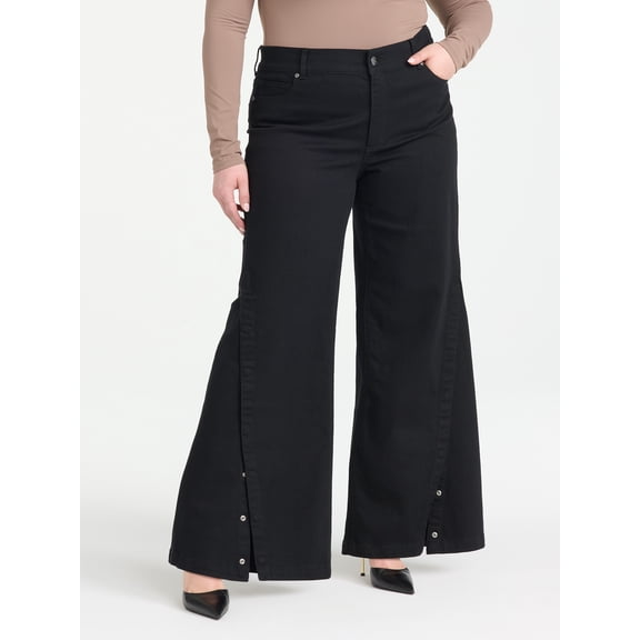 Sofia Vergara Women's and Women's Plus Size Margot Snap Wide Leg Sizes 0-26W