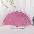 thumbnail image 5 of Practical Handheld Fan Spanish Vintage Modern Dots Pattern Folding Fan Hand Fan, 5 of 17