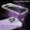 thumbnail image 5 of JETech Glitter Case for iPhone 14 Pro Max 6.7-Inch, Bling Sparkle Shockproof Phone Bumper Cover, Cute Sparkly for Women and Girls (Clear), 5 of 7
