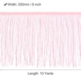 thumbnail image 2 of 10 Yards 8 Inch Chainette Fringe Trim Tassel Sewing Trim for DIY Sewing CraftsShade Decoration, Pink, 2 of 6