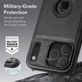 thumbnail image 6 of For iPhone 18 Pro Max / iPhone 17 Pro Max Case, PU Premium Leather Slim Shockproof Cover, Black, 6 of 6