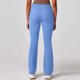 thumbnail image 4 of Pincandy Women's Solid Color High Waist Flared Yoga Pants, Elastic Waist, Stretchy Fabric, Yoga & Daily Fitness, 4 of 5