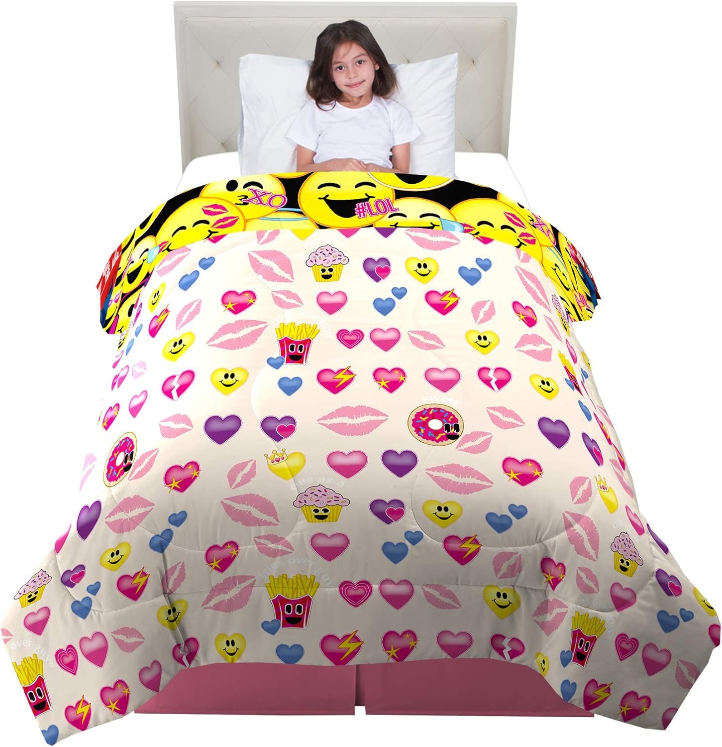 Franco Kids Bedding Super Soft Comforter, Twin Size 64" x 86", Emojination - image 2 of 5